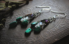 Load image into Gallery viewer, Threefold, No.1 |  Gemstone Dangle Earrings.