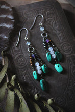 Load image into Gallery viewer, Threefold, No.1 |  Gemstone Dangle Earrings.