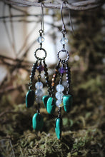 Load image into Gallery viewer, Threefold, No.1 |  Gemstone Dangle Earrings.