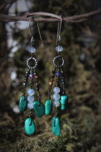 Load image into Gallery viewer, Threefold, No.1 |  Gemstone Dangle Earrings.