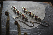 Load image into Gallery viewer, Rain Chain | Garnet || Gemstone Dangle Earrings.