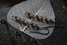 Load image into Gallery viewer, Rain Chain | Garnet || Gemstone Dangle Earrings.