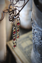 Load image into Gallery viewer, Rain Chain | Garnet || Gemstone Dangle Earrings.