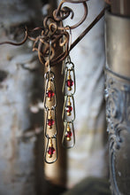 Load image into Gallery viewer, Rain Chain | Garnet || Gemstone Dangle Earrings.