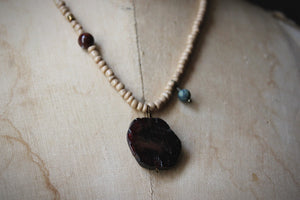 The Spellcaster Necklace | No.4. Hand-strung Garnet Beaded Necklace.