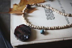 The Spellcaster Necklace | No.4. Hand-strung Garnet Beaded Necklace.