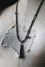 Load image into Gallery viewer, The Spellcaster Necklace | No.5. Hand-strung Larvikite Beaded Necklace.