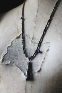 The Spellcaster Necklace | No.5. Hand-strung Larvikite Beaded Necklace.