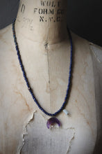 Load image into Gallery viewer, The Spellcaster Necklace | No.3. Hand-strung Amethyst Moon Pendant Necklace.