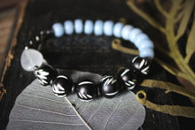 Load image into Gallery viewer, Frostwork  |  Beaded Gemstone &amp; Bone Bracelet.
