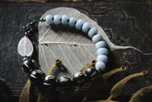 Load image into Gallery viewer, Frostwork  |  Beaded Gemstone &amp; Bone Bracelet.