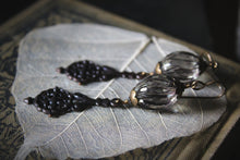 Load image into Gallery viewer, Fanciful  |  Vintage Acrylic &amp; Antiqued Brass Earrings.