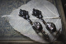 Load image into Gallery viewer, Fanciful  |  Vintage Acrylic &amp; Antiqued Brass Earrings.