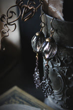 Load image into Gallery viewer, Fanciful  |  Vintage Acrylic &amp; Antiqued Brass Earrings.