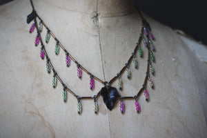 The Neon Garden | Dianthus. Botanical Petite Festoon Necklace.