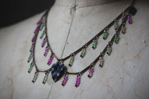 The Neon Garden | Dianthus. Botanical Petite Festoon Necklace.