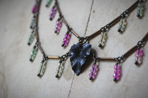 The Neon Garden | Dianthus. Botanical Petite Festoon Necklace.