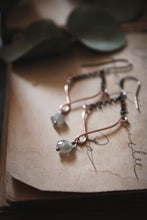 Load image into Gallery viewer, Northern Lights | Glimpse || Labradorite. Mixed Metal Drop Earrings.