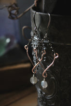 Load image into Gallery viewer, Northern Lights | Glimpse || Labradorite. Mixed Metal Drop Earrings.