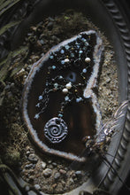 Load image into Gallery viewer, Along the River |  Gentle Spring || Summer Eddy. Gemstone &amp; Artisan Pewter Necklace.