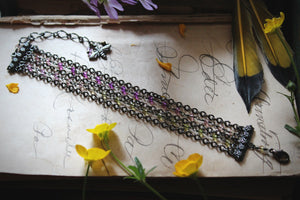 The Neon Garden | Lupine. Faceted Crystal Layered Bracelet.