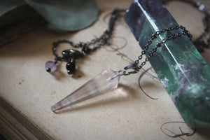 Northern Lights | Airglow. Fluorite Pendant Necklace.