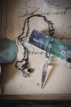 Load image into Gallery viewer, Northern Lights | Airglow. Fluorite Pendant Necklace.