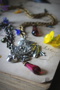 The Neon Garden | Toad Blossom. Mixed Metal Charm Necklace.