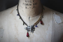 Load image into Gallery viewer, The Neon Garden | Toad Blossom. Mixed Metal Charm Necklace.