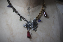 Load image into Gallery viewer, The Neon Garden | Toad Blossom. Mixed Metal Charm Necklace.