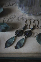 Load image into Gallery viewer, Northern Lights | Moondog. Gemstone Drop Earrings.