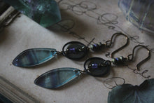 Load image into Gallery viewer, Northern Lights | Moondog. Gemstone Drop Earrings.