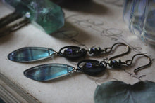 Load image into Gallery viewer, Northern Lights | Moondog. Gemstone Drop Earrings.