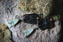 Load image into Gallery viewer, Along the River |  Damselfly. Artisan Glass &amp; Ceramic Earrings.