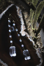 Load image into Gallery viewer, Along the River |  Moonwake. Linear Gemstone Earrings.
