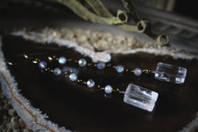 Load image into Gallery viewer, Along the River |  Moonwake. Linear Gemstone Earrings.