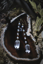 Load image into Gallery viewer, Along the River |  Moonwake. Linear Gemstone Earrings.