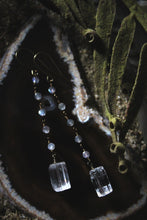 Load image into Gallery viewer, Along the River |  Moonwake. Linear Gemstone Earrings.