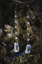 Load image into Gallery viewer, Along the River |  Moonwake. Linear Gemstone Earrings.