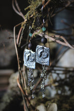 Load image into Gallery viewer, Along the River |  Riverfolk. Artisan Pewter &amp; Gemstone Earrings.