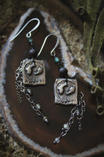 Load image into Gallery viewer, Along the River |  Riverfolk. Artisan Pewter &amp; Gemstone Earrings.