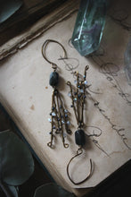 Load image into Gallery viewer, Northern Lights | Chiron. Bronze Gemstone Earrings.