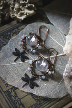 Load image into Gallery viewer, Along the River |  Water Nymph. Gemstone &amp; Vintage Glass Earrings.