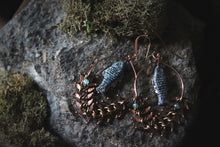 Load image into Gallery viewer, Along the River |  Fin Ray. Chain Accent Drop Earrings.