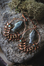 Load image into Gallery viewer, Along the River |  Fin Ray. Chain Accent Drop Earrings.