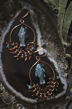 Load image into Gallery viewer, Along the River |  Fin Ray. Chain Accent Drop Earrings.
