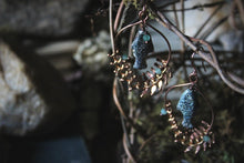 Load image into Gallery viewer, Along the River |  Fin Ray. Chain Accent Drop Earrings.