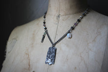 Load image into Gallery viewer, Northern Lights | Duneyrr. Artisan Pewter &amp; Gemstone Necklace.