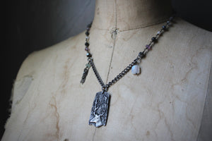 Northern Lights | Duneyrr. Artisan Pewter & Gemstone Necklace.