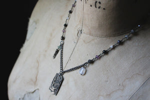 Northern Lights | Duneyrr. Artisan Pewter & Gemstone Necklace.